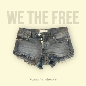We the people deconstructed short shorts in black